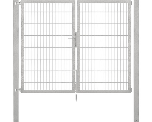 Stabgitter-Doppeltor ALBERTS Flexo Plus 8/6/8 200 x 160 cm inkl. Pfosten 8 x 8 cm feuerverzinkt