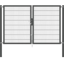 Stabgitter-Doppeltor ALBERTS Flexo Plus Typ 8/6/8 250 x 160 cm inkl. Pfosten 8 x 8 cm anthrazit