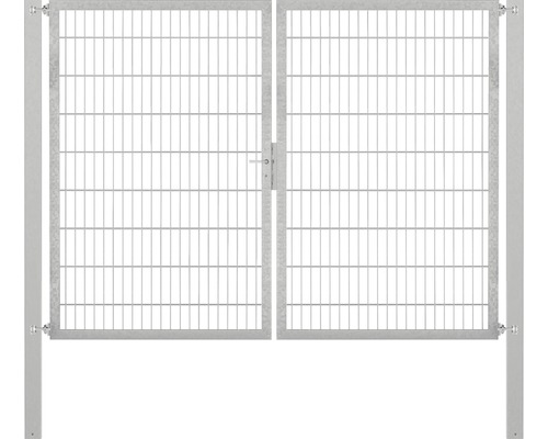 Stabgitter-Doppeltor ALBERTS Flexo Plus 8/6/8 250 x 180 cm inkl. Pfosten 8 x 8 cm feuerverzinkt