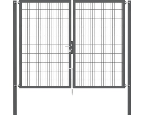 Stabgitter-Doppeltor ALBERTS Flexo Plus 8/6/8 250 x 200 cm inkl. Pfosten 8 x 8 cm anthrazit