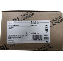 Verpackungseinheit mit fünf ABL Sursum Elamid 2K Stecker 16 Ampere 250 Volt IP 54
