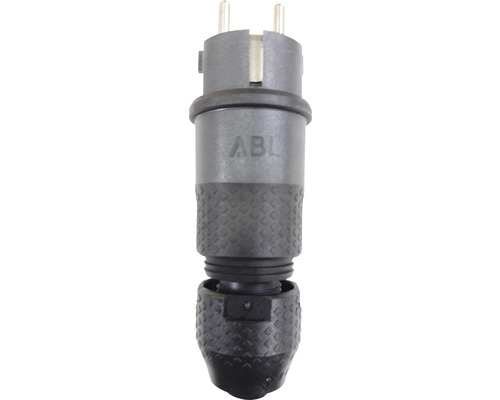 ABL 1529100 Professional Schutzkontakt Stecker IP54 mit doppeltem Erdungssystem schwarz-0