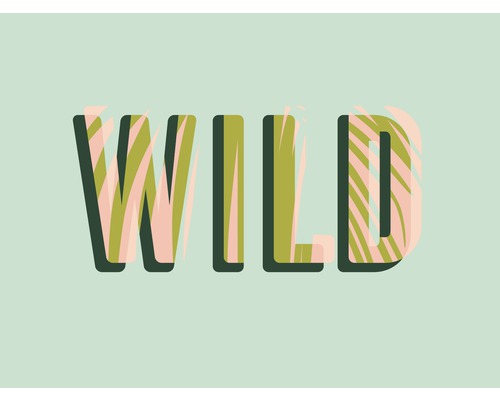 Kunstdruck Wild Typography 40x50 cm