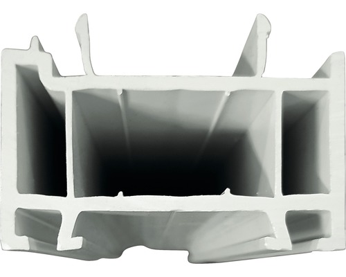 Verbreiterungsprofil 35 mm weiß/titan für Nebeneingangstür ProM01 & ProM02 L:2200 mm Profilquerschnitt aus Kunststoff für Fensterbau