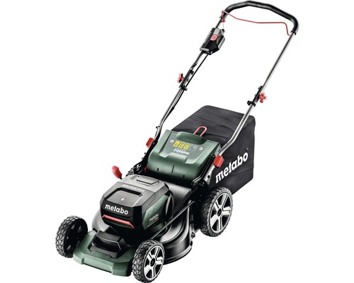 Akku Rasenmäher METABO RM 36-18 LTX BL 46 inkl. 2 Akkus 5,2 Ah und Schnellladegerät