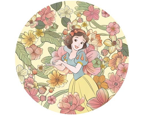 Fototapete Vlies selbstklebend DD1-005 Dot Snow White Endless Summer Ø 125 cm Illustration von Schneewittchen mit Blumenmuster