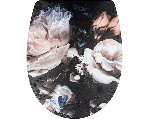 Toilettendeckel mit Blumenmuster