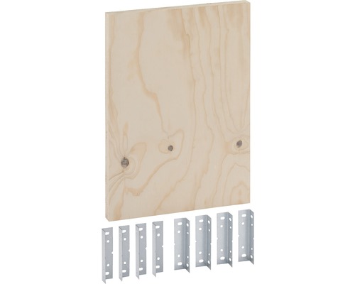 GEBERIT Duofix System-Montageplatte für Griff- und Haltesysteme 111.859.00.1 Holzplatte mit Winkelverbinder aus Metall