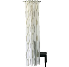 Gardine mit Schlaufen und gemustertem Design