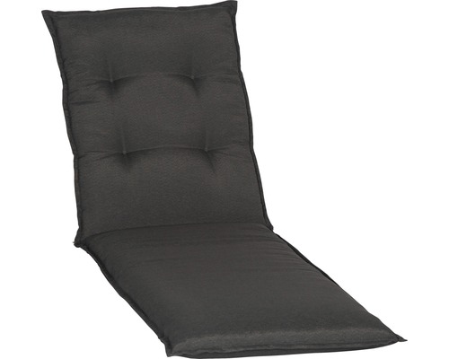 Liegeauflage beo® Trier 191 x 58 cm Baumwoll-Mischgewebe grau Auflage für Liegestuhl