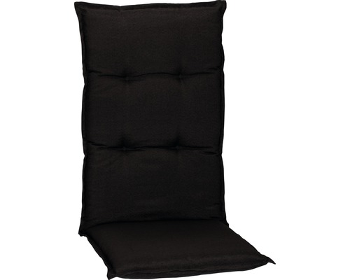 Auflage Hochlehner beo® Trier 118 x 46 cm Baumwoll-Mischgewebe grau Schwarzes Stuhlkissen für hohe Lehnen