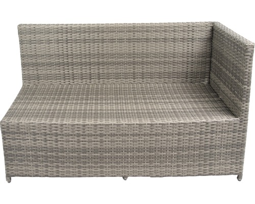 Graues Gartensofa aus Polyrattan