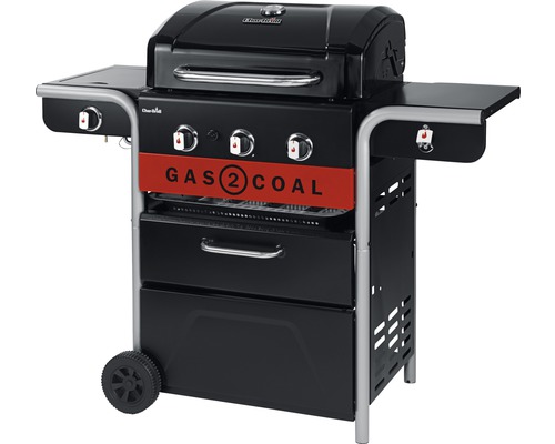 Gasgrill Kohlegrill Kombigrill mit zwei Ablageflächen