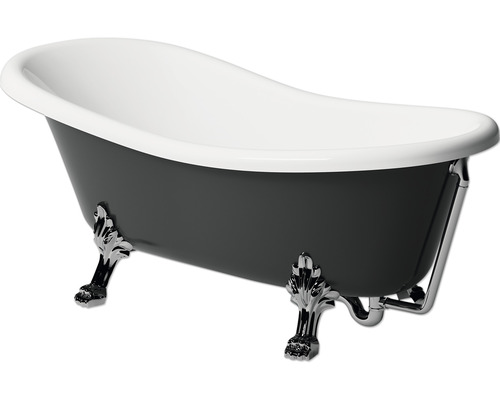 Freistehende Badewanne mit Füßen im Retro-Stil