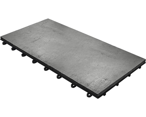 Terrassenfliese aus Steinverbundmaterial mit Klicksystem