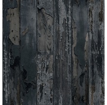 Tapete mit Holzplanken und abblätternder Farbe
