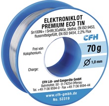 Elektroniklot Premium Eco Tin, bleifrei, 70 Gramm, Durchmesser 1,0 Millimeter