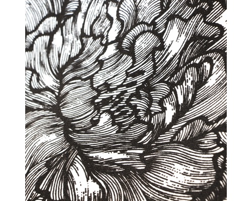 Abstrakte Schwarz-Weiss-Blumengrafik