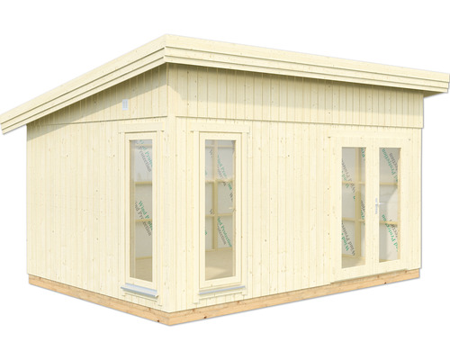 Holzgartenhaus mit Fenster und Doppeltür