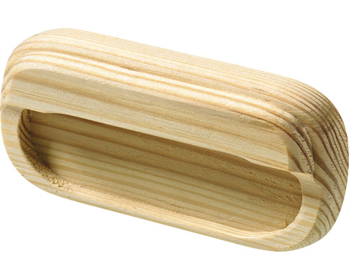 Möbelgriff Holz kiefer roh Lochabstand 64 mm LxBxH 18/111/55 mm Holzgriff für Schubladen und Schränke