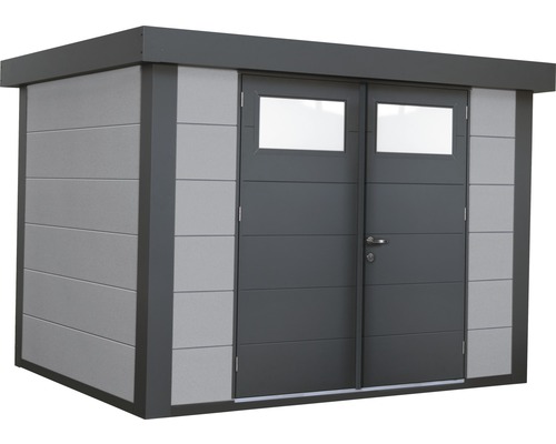Gartenschuppen mit Doppeltür und Fenstern