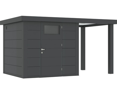 Moderner Geräteschuppen mit Überdachung aus Metall