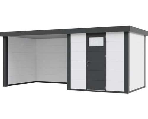 Gartenhaus mit Anbau und Tür