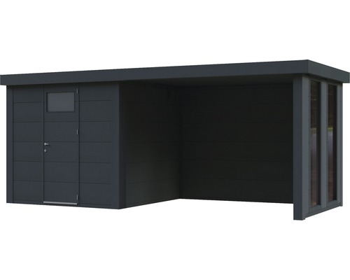 Gartenhaus mit Anbau und Tür