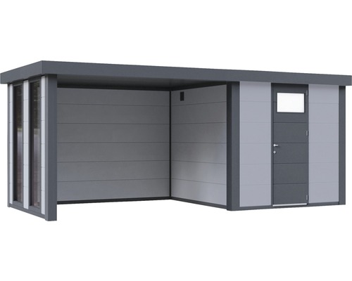 Modernes Gartenhaus mit Flachdach und Tür