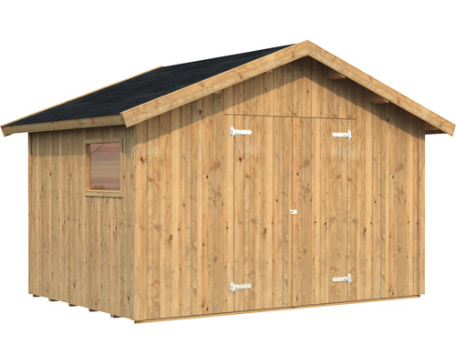 Holzgartenhaus mit Fenster und Tür