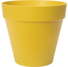 Gelber Pflanztopf aus Kunststoff