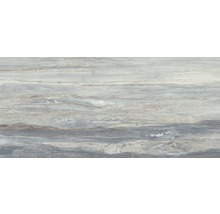 XXL Feinsteinzeug Wand- und Bodenfliese Marblewood Indiago poliert 120 x 260 cm 7 mm