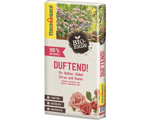 Packung Blumenerde für Balkon, Kübel, Zitruspflanzen und Rosen