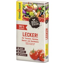 Flora Gard Bio-Erde für Tomaten, Gemüse, Beeren und Hochbeete in der Verpackung