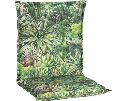 Auflage für Niederlehner 98 x 46 cm Baumwoll-Mischgewebe grün Gartenstuhlauflage mit Kaktusmuster