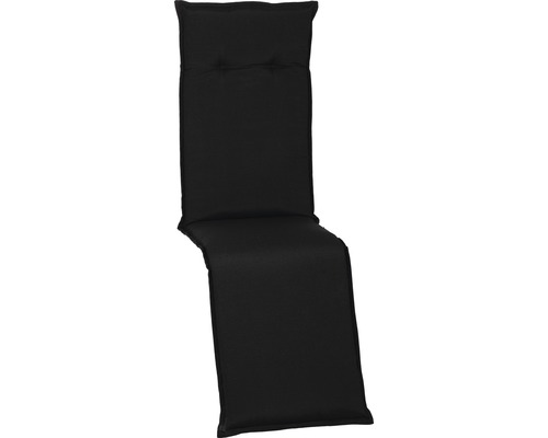 Auflage 171 x 46 cm Baumwoll-Mischgewebe anthrazit schwarz Auflage für Gartenliegen