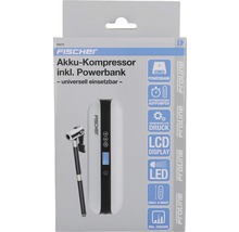 FISCHER Fahrrad Akku-Kompressor, Luftpumpe