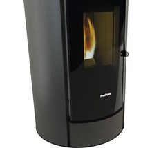 Pelletofen mit Flamme