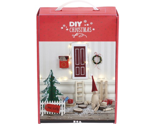 DIY Weihnachts-Set mit Miniatur-Weihnachtsszene