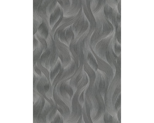 Vliestapete 10151-47 ELLE Decoration Streifen Wellen anthrazit Tapete mit gewelltem Muster