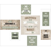 Leinwandbild Slogan Style 7er-Set 110x88 cm