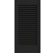 Lamellentür Kiefer offen schwarz lackiert 99,3x49,4 cm