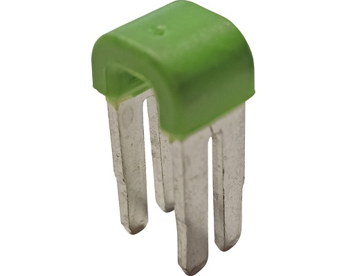 Hager KN99E Klemmen QuickConnect PE Steckbrücken 10 Stück grün Grüner Stecker mit drei Stiften für elektrische Verbindungen