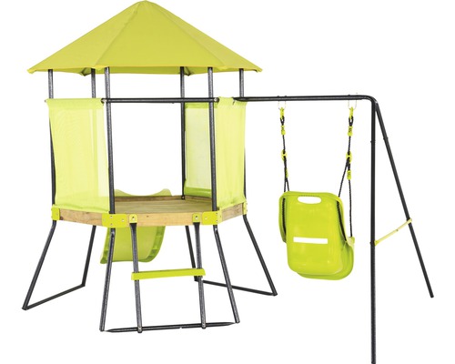 Spielturm mit Schaukel und Rutsche für den Garten