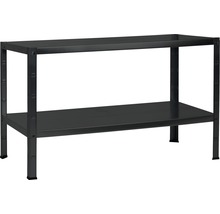 Steck-Grundregal Schulte schwarz strukturiert 43x100x35 cm 2 Böden Tragkraft 130 kg