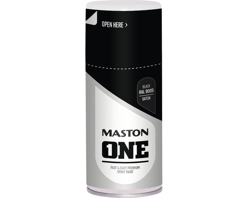Sprühlack Maston ONE Satin Black RAL 9005 150 ml