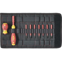 Wiha Wechselklingen-Set mit mehreren Schraubendrehern in einer schwarzen Werkzeugtasche