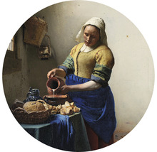 Fototapete Vlies HRBC000026 Jan Vermeer Dienstmagd mit Milchkrug Ø 95 cm