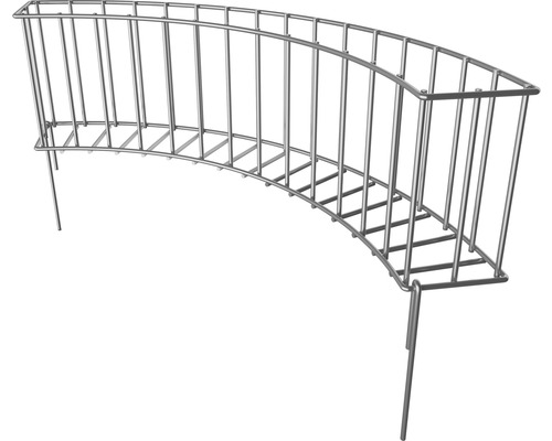 Rasenkante aus Metall in gebogener Form zur Gartenbegrenzung