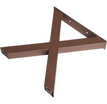 Tischbein aus Metall in X-Form mit Befestigungsplatte